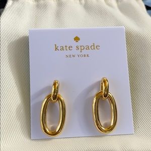 NWT Kate Spade Chain Reaction Gold Drop Earrings